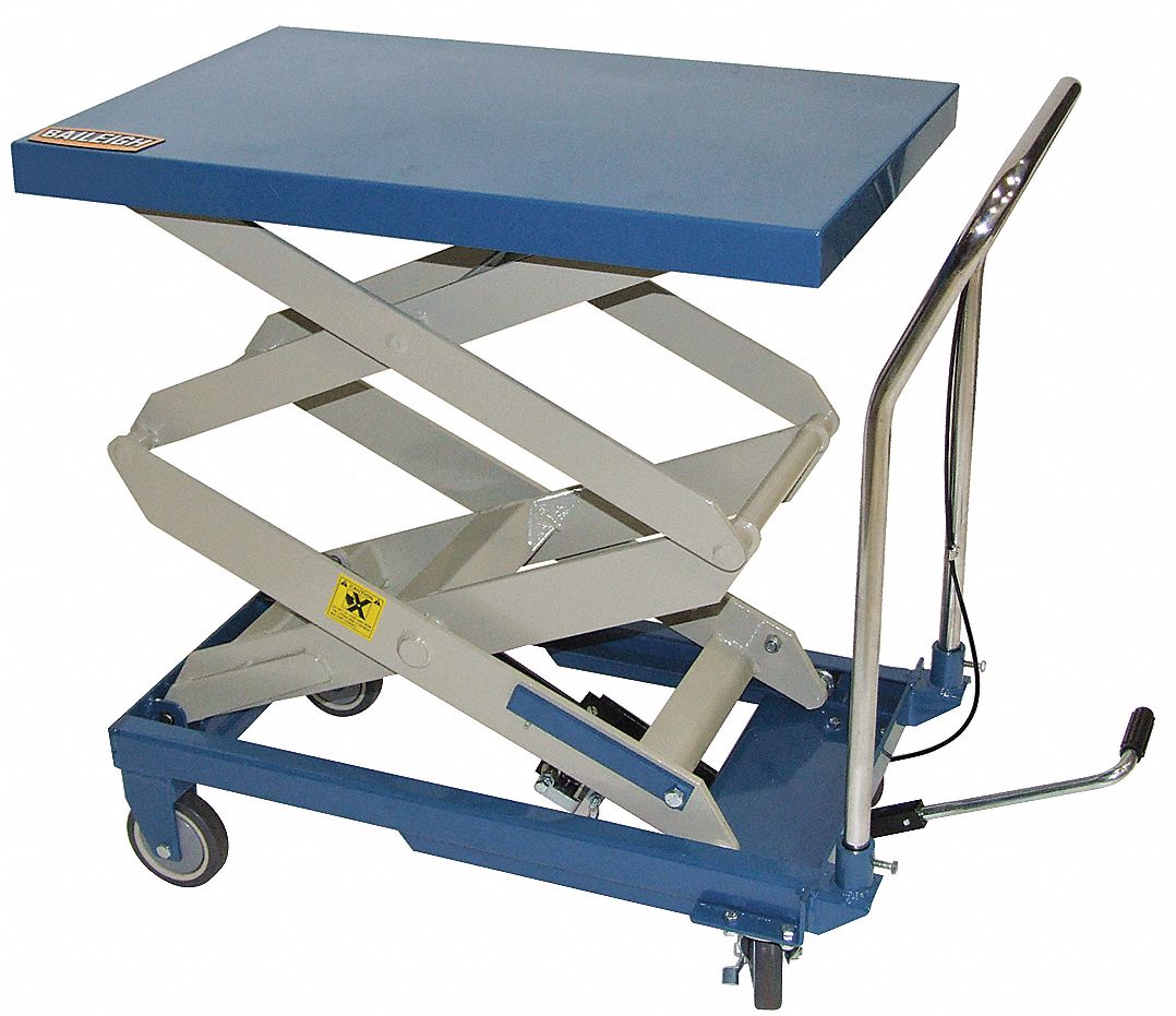 SCISSOR LIFT CART,14-7/64IN H,STEEL