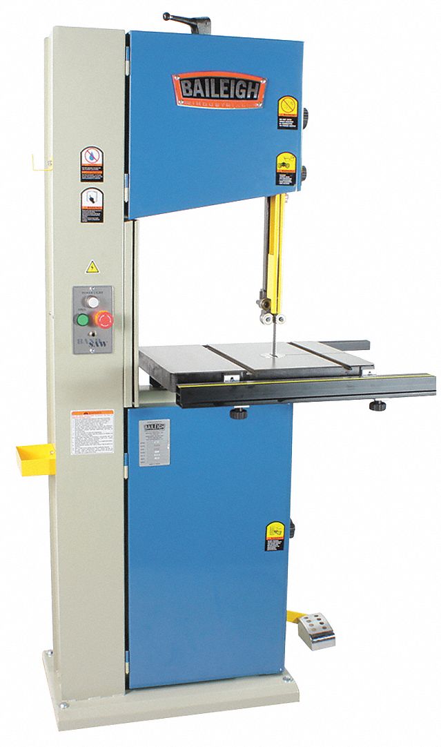 BAILEIGH INDUSTRIAL 1-1/2 HP Vertical Band Saw, Voltage: 110, Max ...