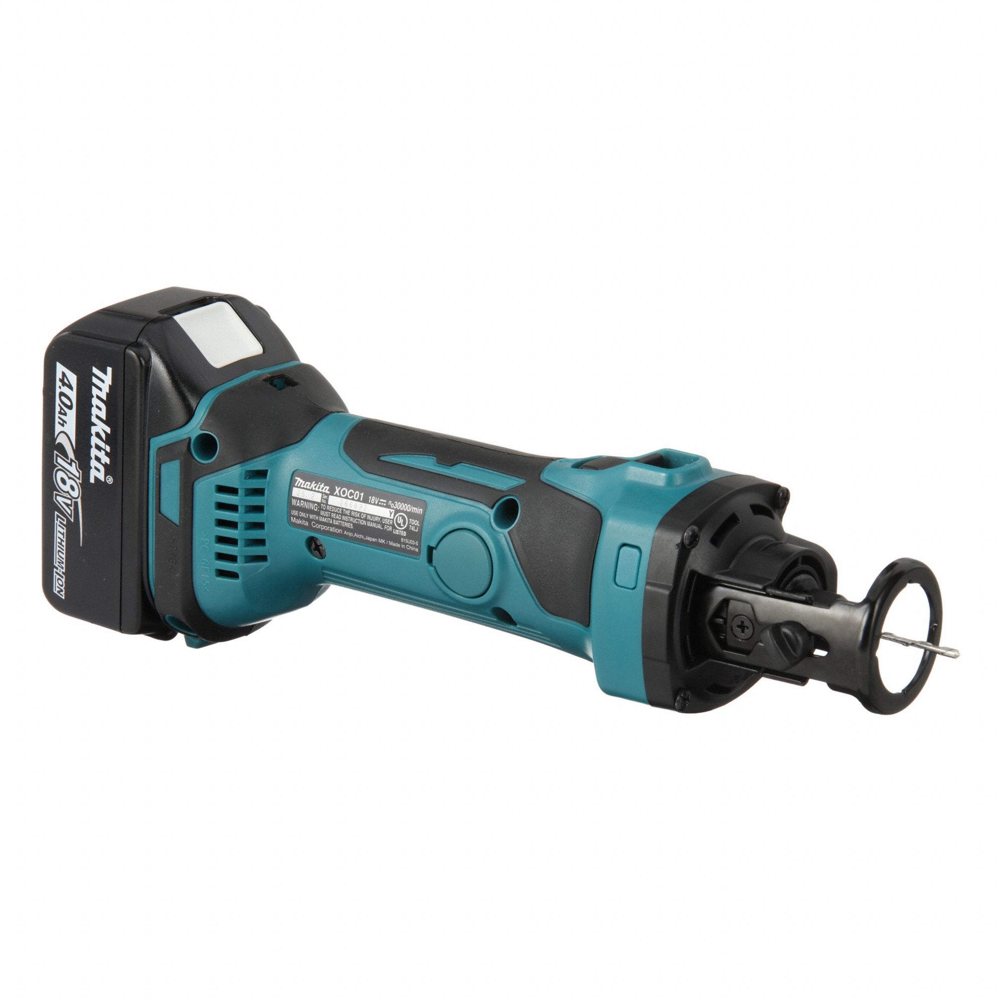 Cut-Out Tool: 30, 000 RPM Max. Speed, 1/4 in_1/8 in Collet Size, Adj Dp Guide, 18V DC, LXT®