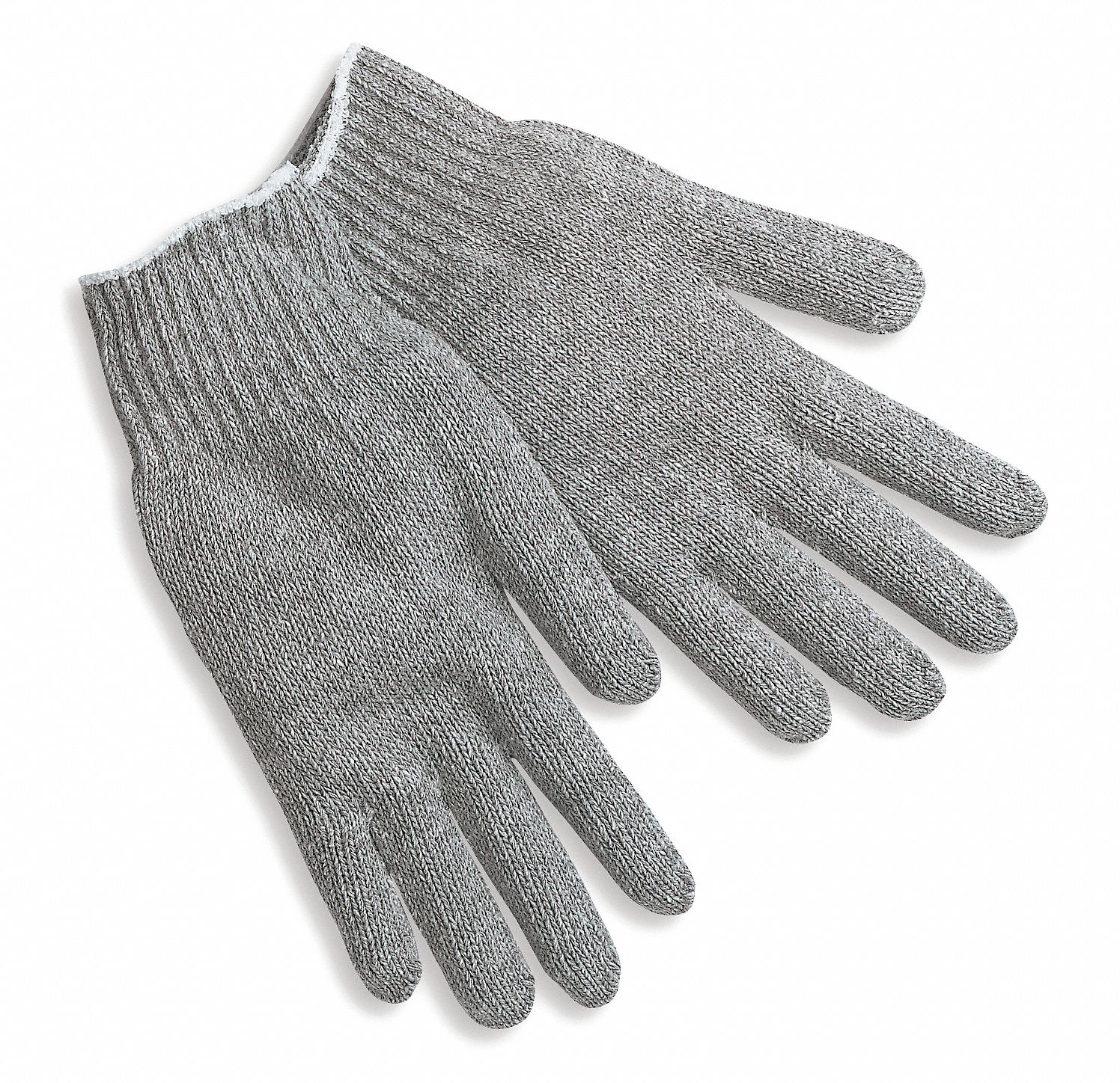 gray knit gloves