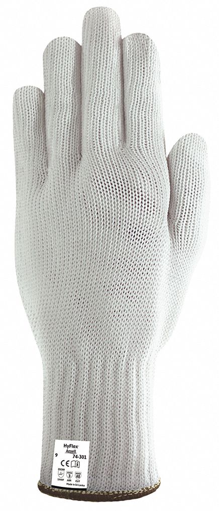 Knit White 10 Cut Resistant Glove 