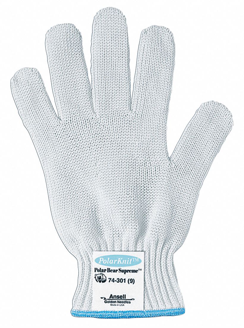 Cut Resistant Glove,White,Reversible,10