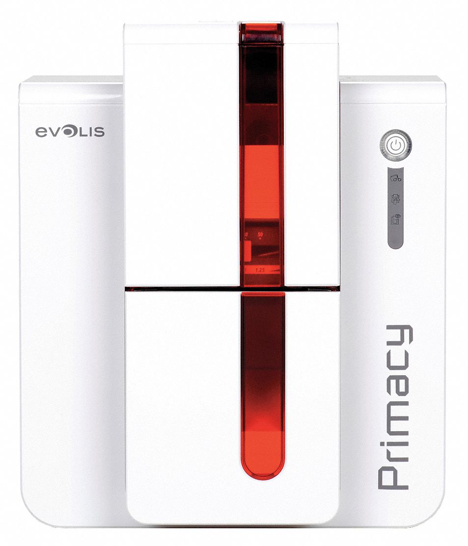 Card Printer: Evolis, USB and Ethernet, Red, R6F003AAA
