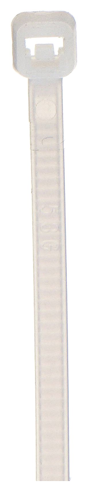 CABLE TIE, 8 IN L, 2 IN MAX BUNDLE, 0.1 IN W, NATURAL, 1,000 PK