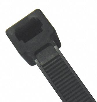 CABLE TIE, 8 IN L, 2 IN MAX BUNDLE, 0.1 IN W, BLACK, 1,000 PK