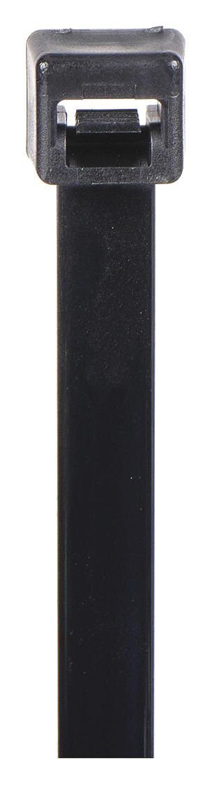 SERRE-CÂBLES, 27 1/2 PO LO, FAISCEAU MAX. 8 PO, 0,3 PO LA, NOIR, PQ DE 50