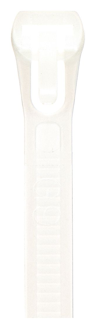 CABLE TIE, 12 IN L, NATURAL, MAX 3 3/16 IN BUNDLE DIA, 50 LB TENSILE STRENGTH, 100 PK