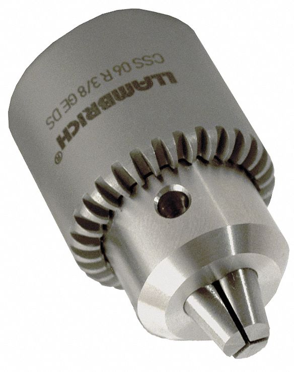 Drill Chuck: 5/16"-24, 1/64 in to 19/64 in Capacity, K1M Key, SS, Ball Bearing