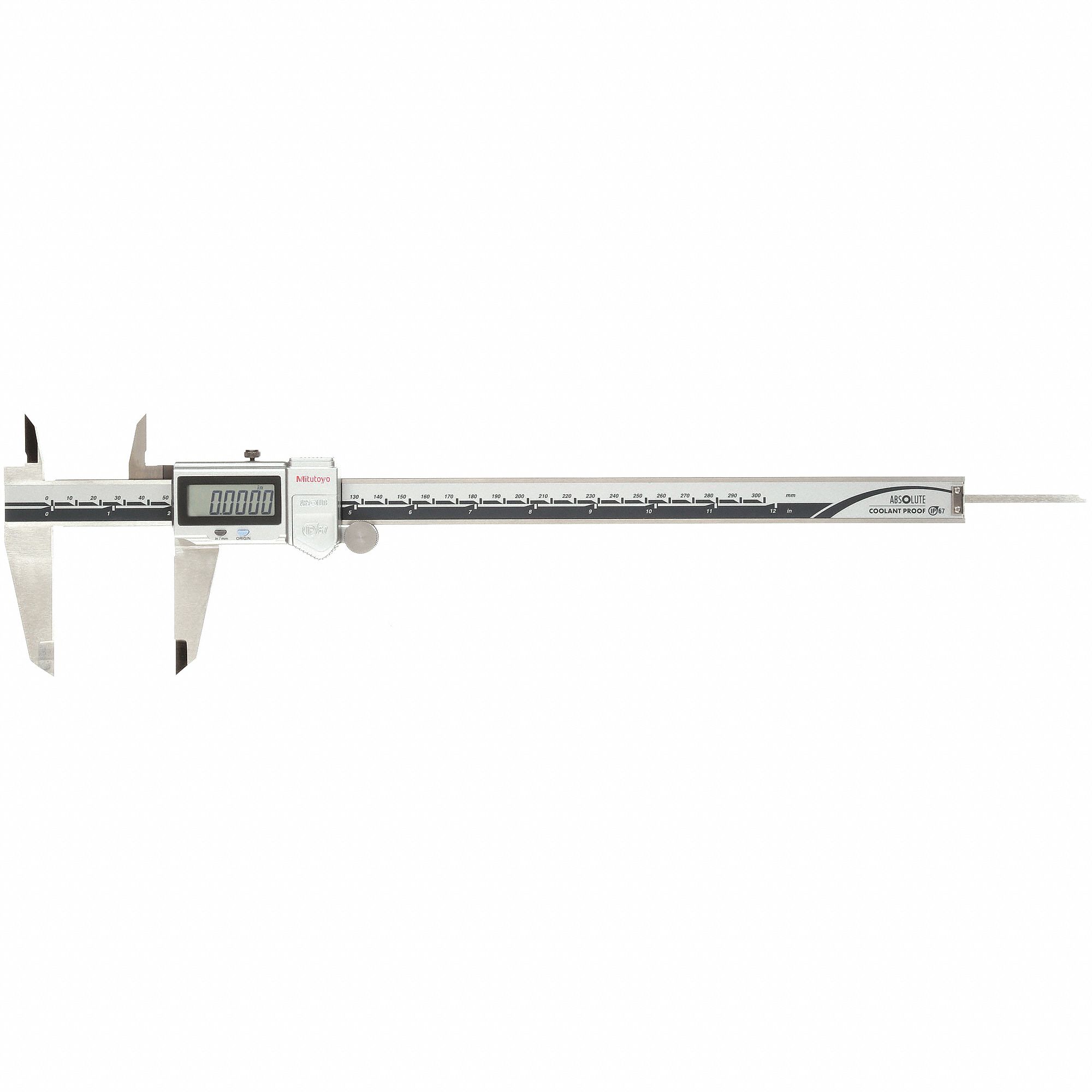 4-Way Digital Caliper: 0 in to 12 in /0 mm to 300 mm, IP67, Inch/Metric, Cabled