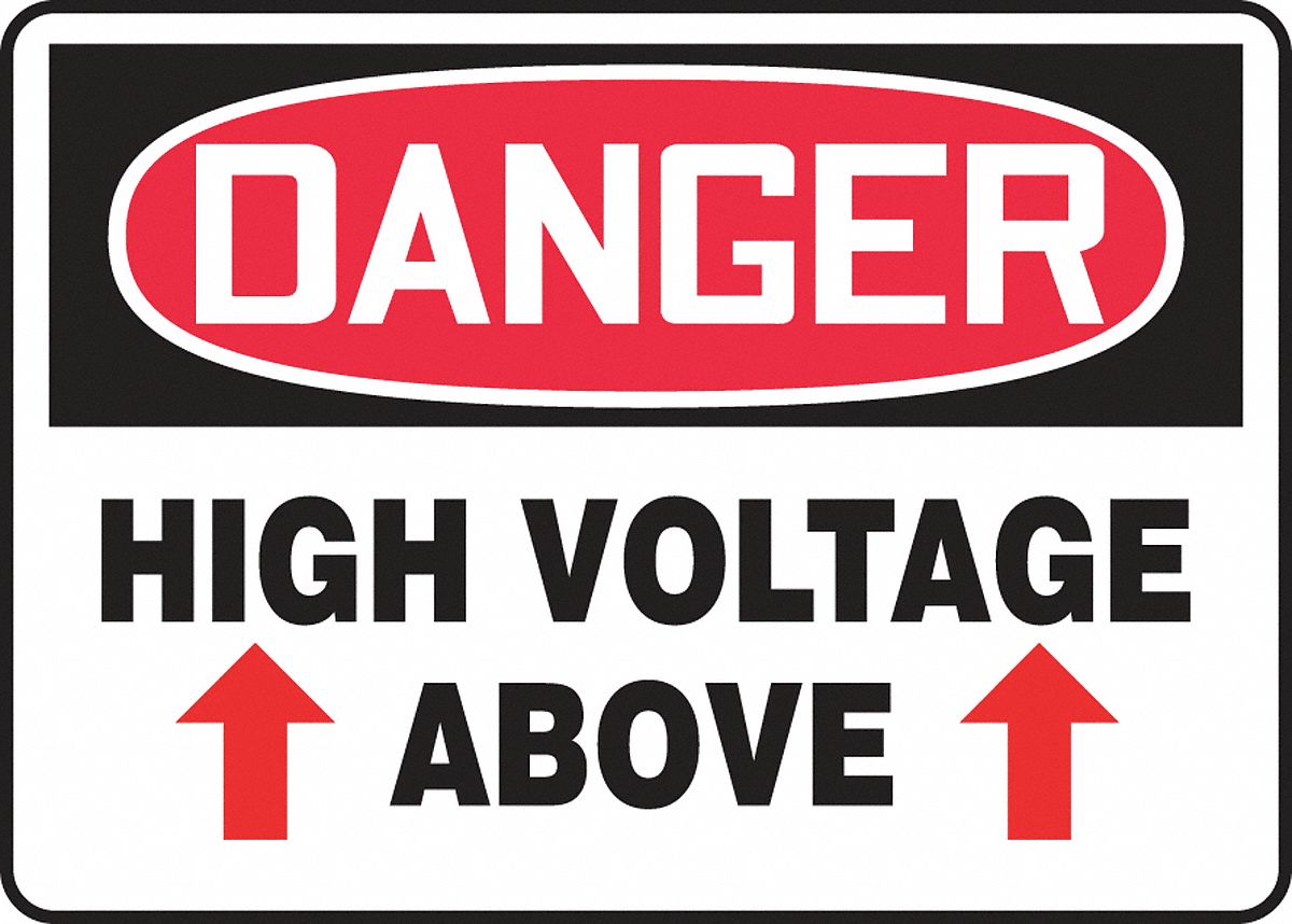 Sign Pad,High Voltage,10 x 14 In.,PK25