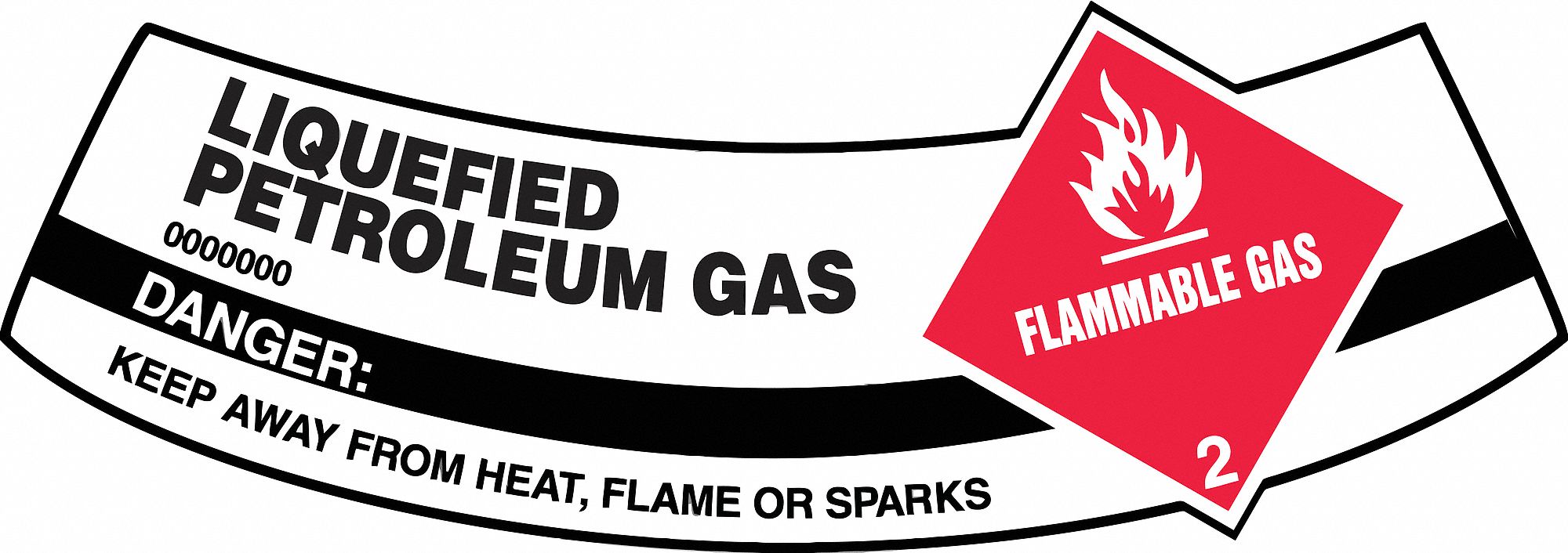 Cylinder Label,5-1/4x2 In,Petroleum