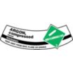 Arch Argon Compressed Non-Flammable Gas, Warning Keep Away From Heat, Flame Or Cylinder Labels