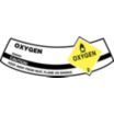 Arch Oxygen Industrial Oxygen Caution Keep Away From Heat, Flame Or Sparks Cylinder Labels