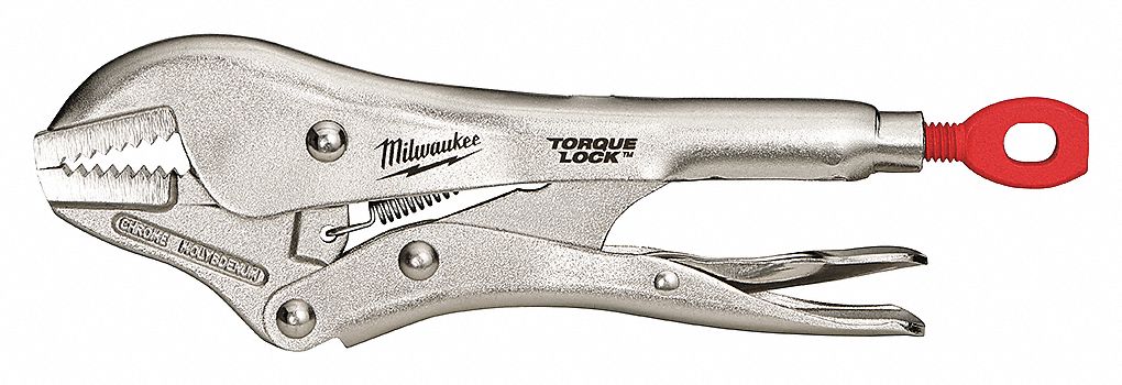 LOCKING PLIER, FLAT, LEVER, 1¾ IN MAX JAW OPENING, 7 IN OVERALL L, ¼ IN JAW L, PLAIN GRIP