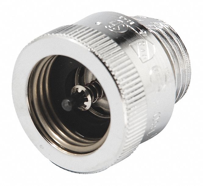 Atmospheric Vacuum Breaker: Female GHT x Male GHT, For Water Media, 33°F – 180°F, Female, GHT