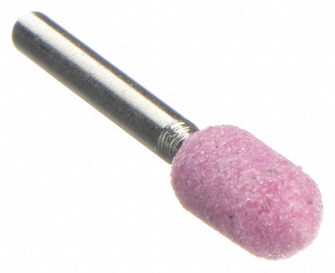 Abrasive Point: Cylinder, 3/16 in Head Wd, 1/2 in Head Lg, 1 Pieces, Aluminum Oxide