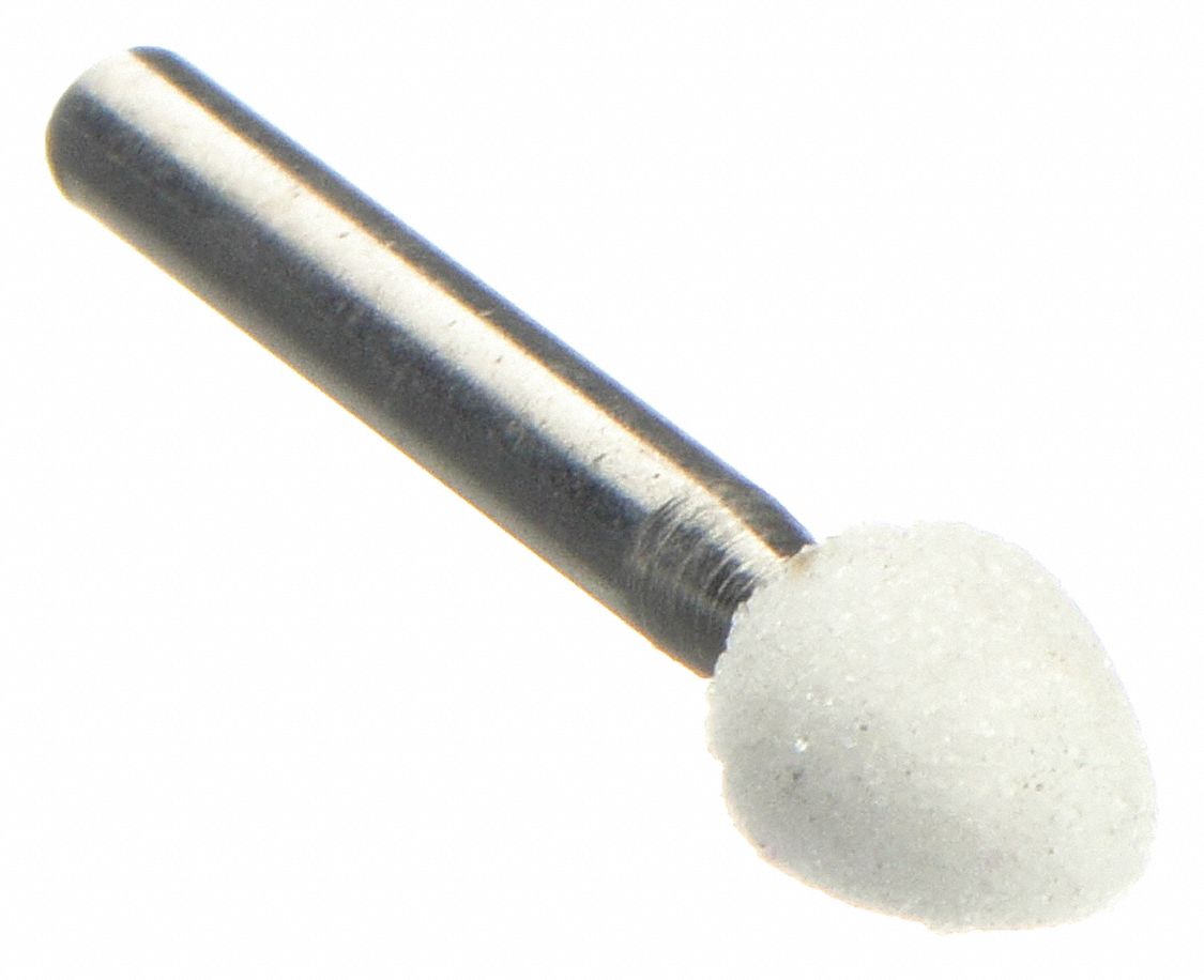 Abrasive Point: Cone, 5/16 in Head Wd, 3/8 in Head Lg, 1 Pieces, Aluminum Oxide