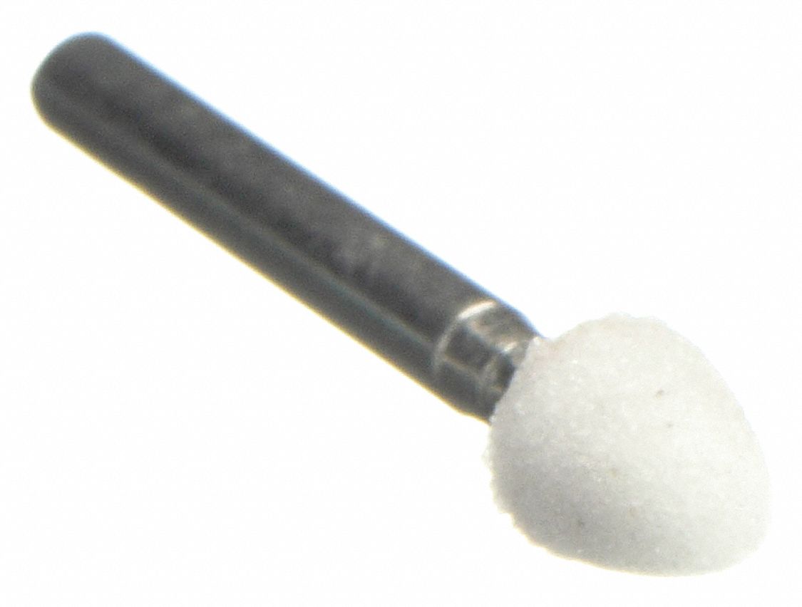 Abrasive Point: Cone, 5/16 in Head Wd, 3/8 in Head Lg, 1 Pieces, Aluminum Oxide