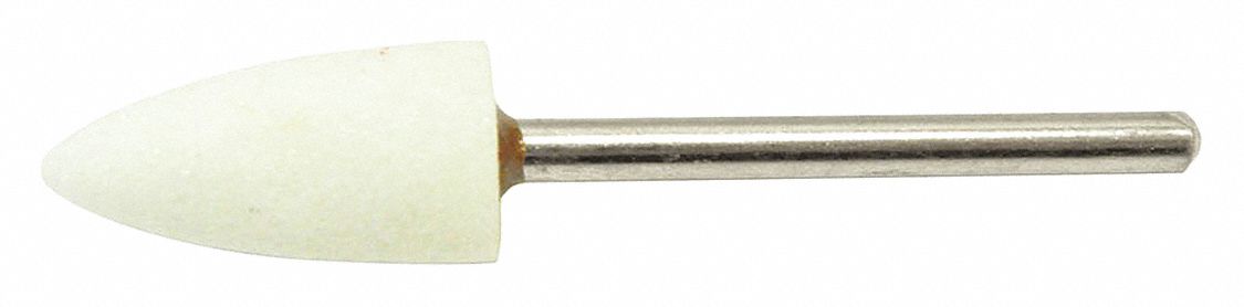Abrasive Point: Cone, 3/8 in Head Wd, 13/16 in Head Lg, 1 Pieces, Aluminum Oxide