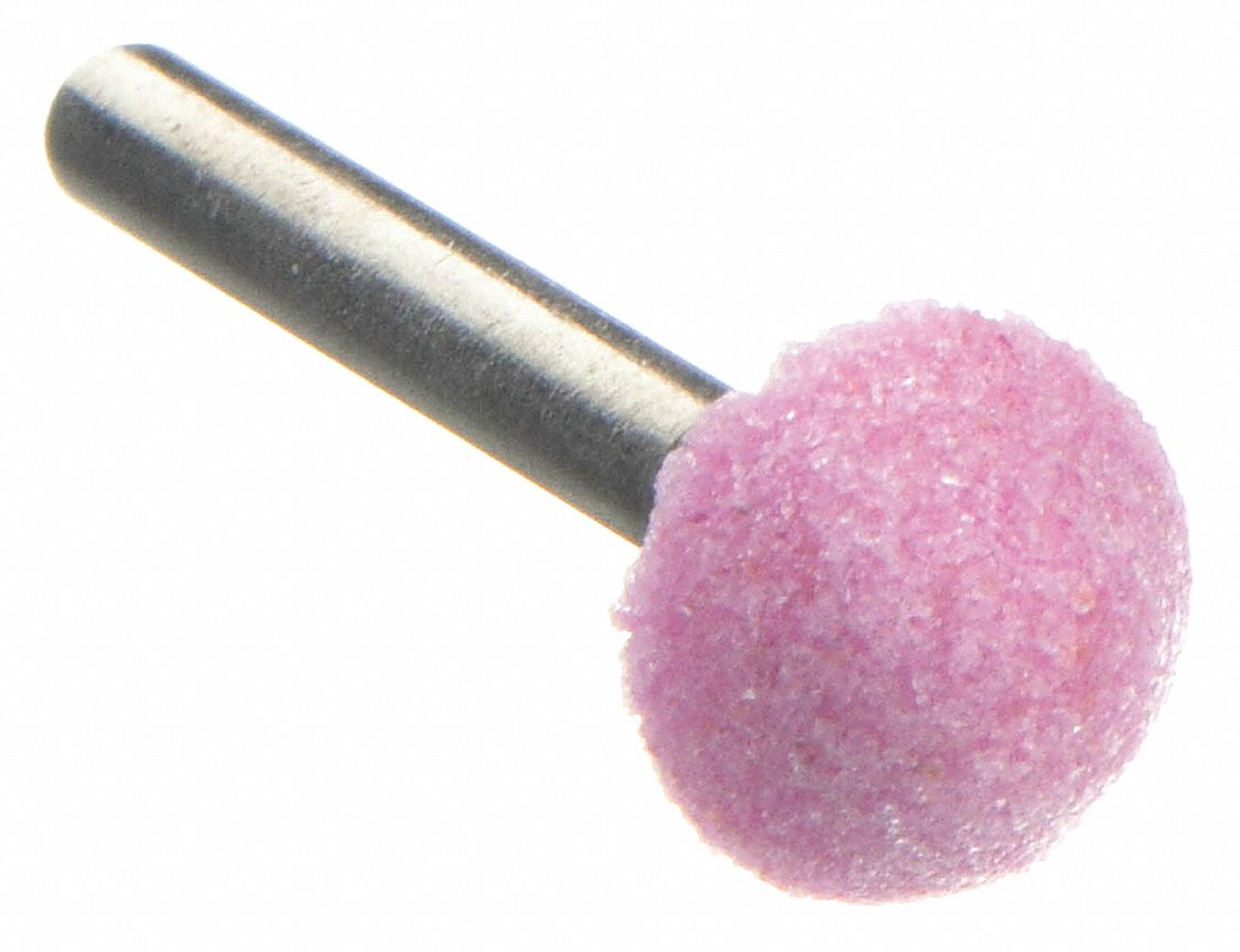 Abrasive Point: Tapered, 3/8 in Head Wd, 1/4 in Head Lg, 1 Pieces, Aluminum Oxide