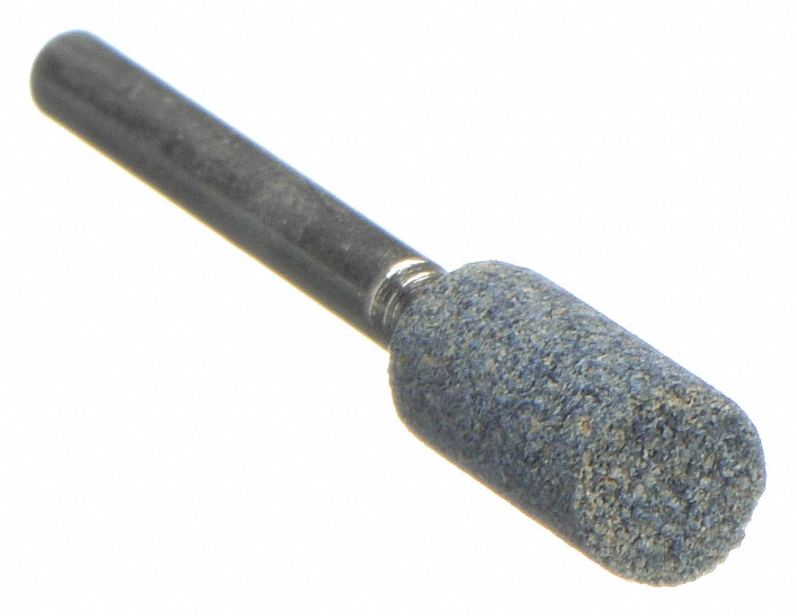 Abrasive Point: Cylinder, 1/4 in Head Wd, 5/8 in Head Lg, 1 Pieces, Aluminum Oxide