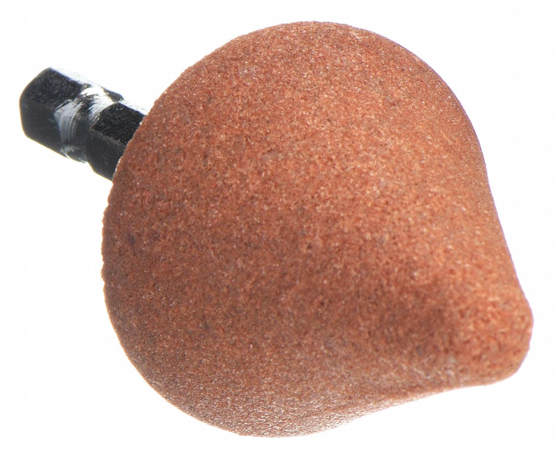 Abrasive Point: Cone, 1 1/4 in Head Wd, 1 1/4 in Head Lg, 1 Pieces, Aluminum Oxide