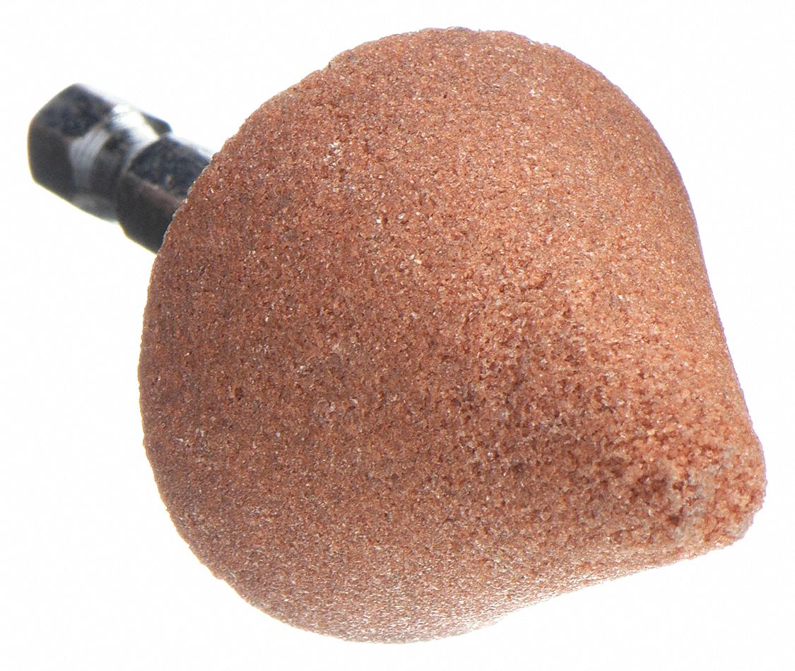Abrasive Point: Cone, 1 1/4 in Head Wd, 1 1/4 in Head Lg, 1 Pieces, Aluminum Oxide