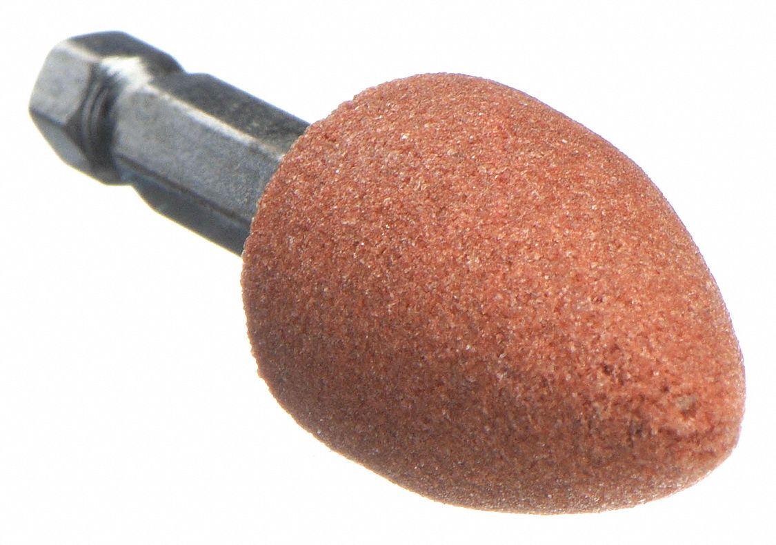 Abrasive Point: 11/16 in Head Wd, 1 1/4 in Head Lg, 1 Pieces, Aluminum Oxide