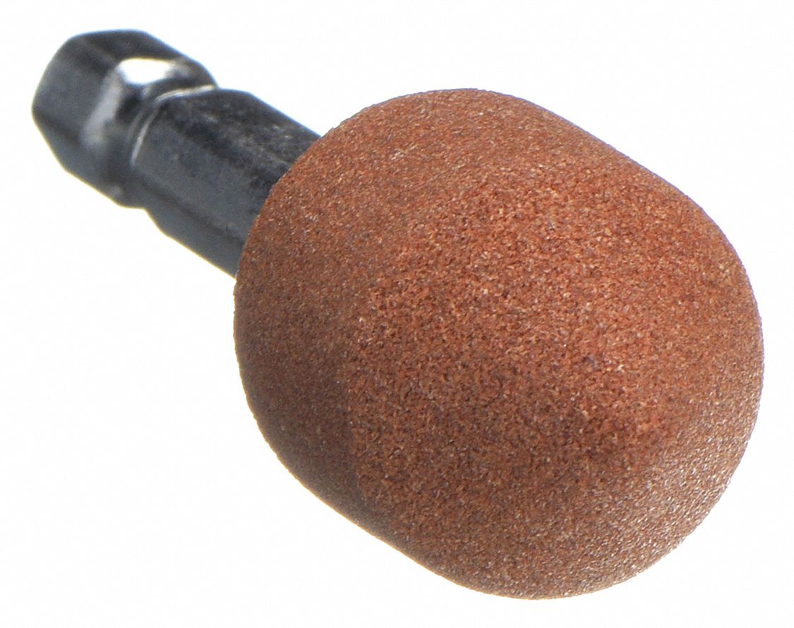 Abrasive Point: 11/16 in Head Wd, 1 1/4 in Head Lg, 1 Pieces, Aluminum Oxide