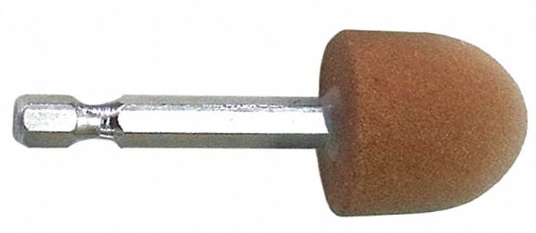 Abrasive Point: Mushroom, 1 in Head Wd, 1 in Head Lg, 1 Pieces, Aluminum Oxide