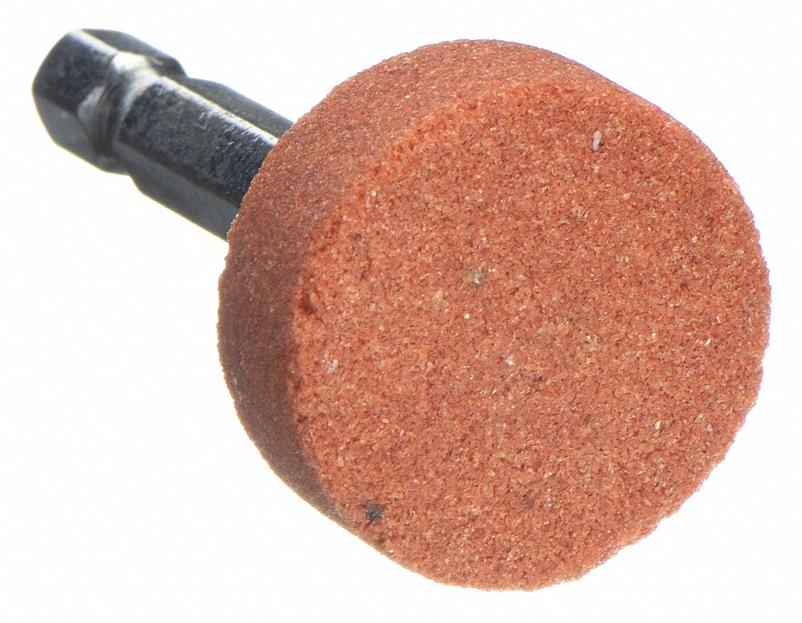 Abrasive Point: Dish, 1 in Head Wd, 3/8 in Head Lg, 1 Pieces, Aluminum Oxide