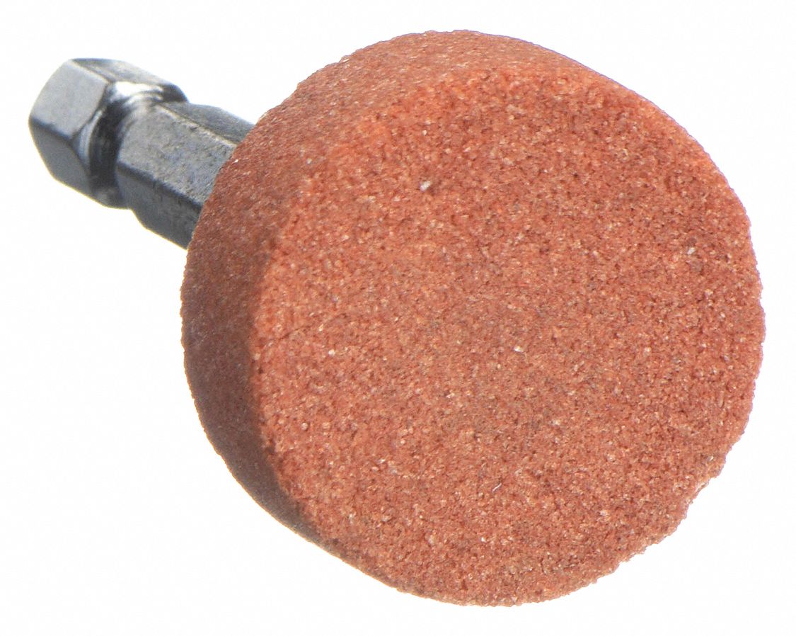 Abrasive Point: Dish, 1 in Head Wd, 3/8 in Head Lg, 1 Pieces, Aluminum Oxide