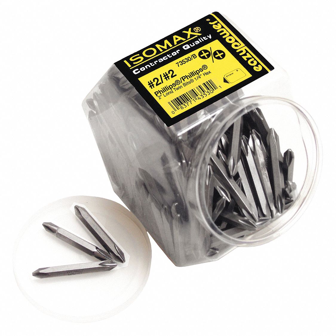 Power Bit: Power Bit, Imperial, #2/#2 Bit Industry Size, #2 Bit Size, Std, 200 PK