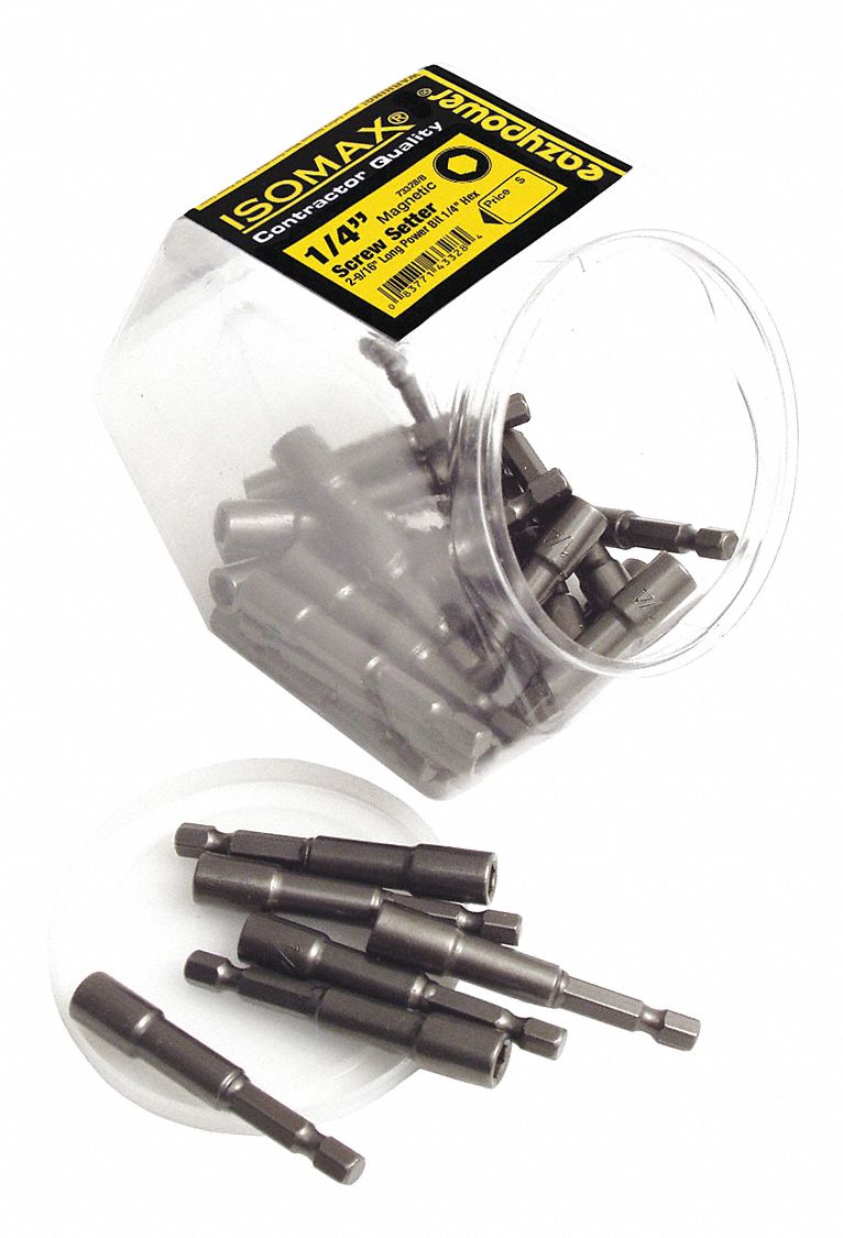 Nutsetter: Nutsetter, Imperial, 1/4 in Fastening Size, Hex, 1/4 in Shank Size, 50 PK