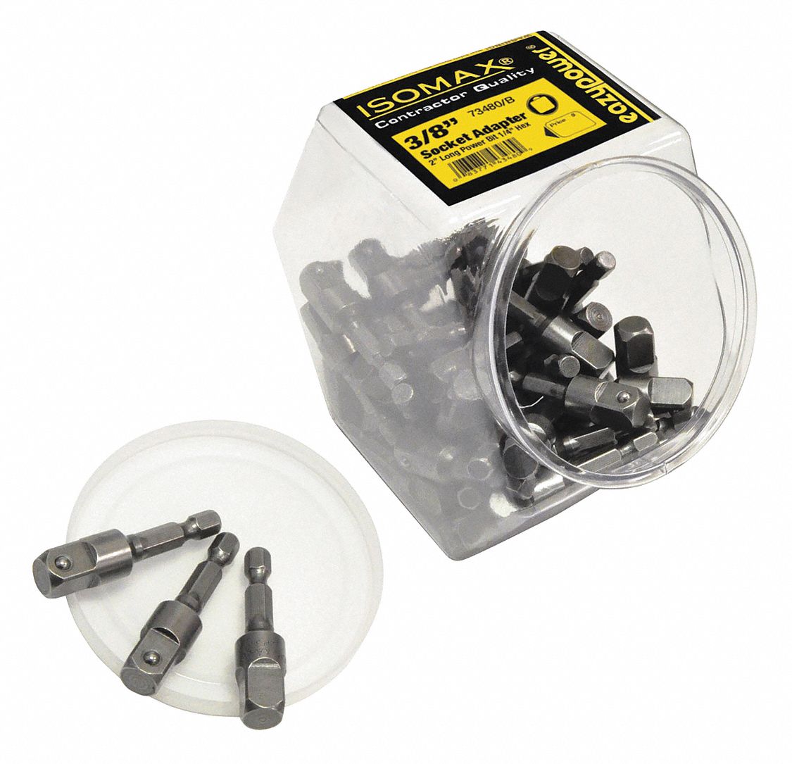 EAZYPOWER Power Socket Adapter: 3/8 in Output Drive Size, Square, 2 in ...