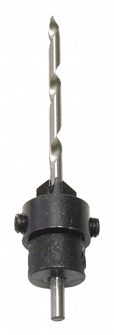 DRILL BIT COUNTERSINK, TAPER SHANK, 60 °  COUNTERSINK ANGLE, 1/16 IN DRILL BIT SIZE