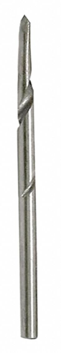Replacement Drill Bit: Straight Shank, 9/64 in Drill Bit Size, 3 in Overall Lg, Right Hand