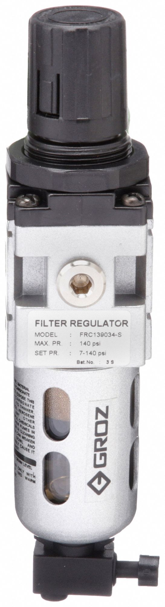GROZ, 1/8 in NPT, 14 cfm, FilterRegulator 36JN63FRC139034S Grainger