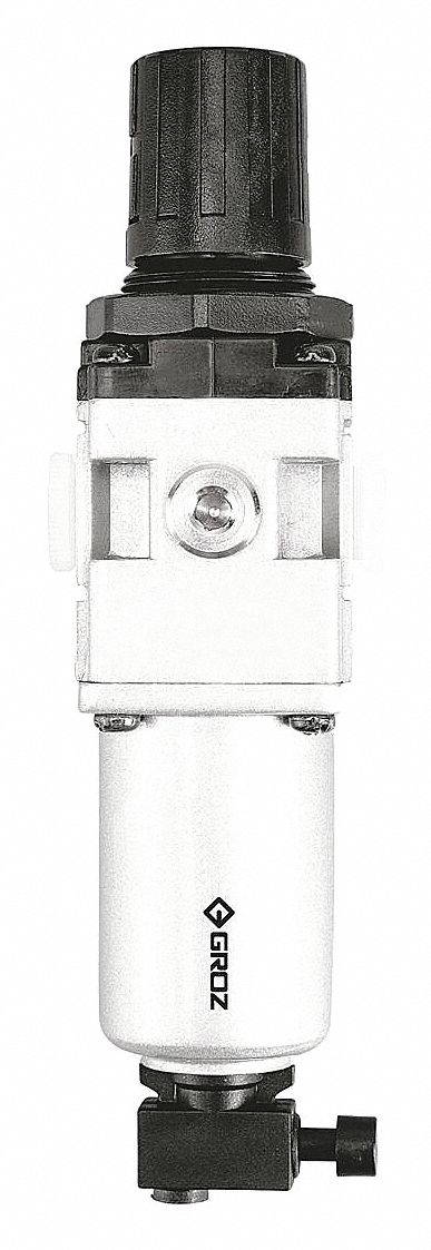 Filter-Regulator: Heavy Duty Series, 3/4 in NPT, 149 cfm, 40 micron, 7 psi to 145 psi, Aluminum