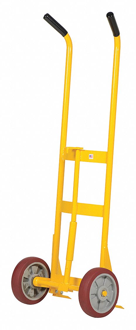 DRAINING DRUM TRUCK, YELLOW, 14½ IN D X 23½ IN W X 60½ IN H, 1,000 LB LOAD CAPACITY, DOUBLE HANDLE, FOR USE WITH DRUM