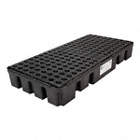 SPILL PALLET, FOR 2 DRUMS, 22 GALLON CAPACITY, 1,000 LB LOAD CAPACITY, BLACK