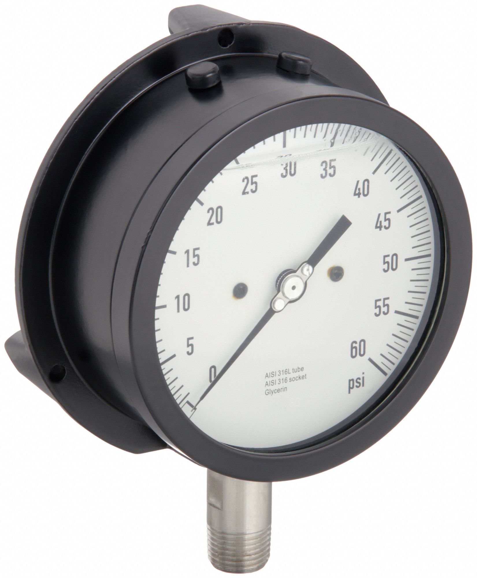 0 To 60 Psi, 4 1/2 In Dial, Industrial Pressure Gauge - 36JV43|36JV43 ...