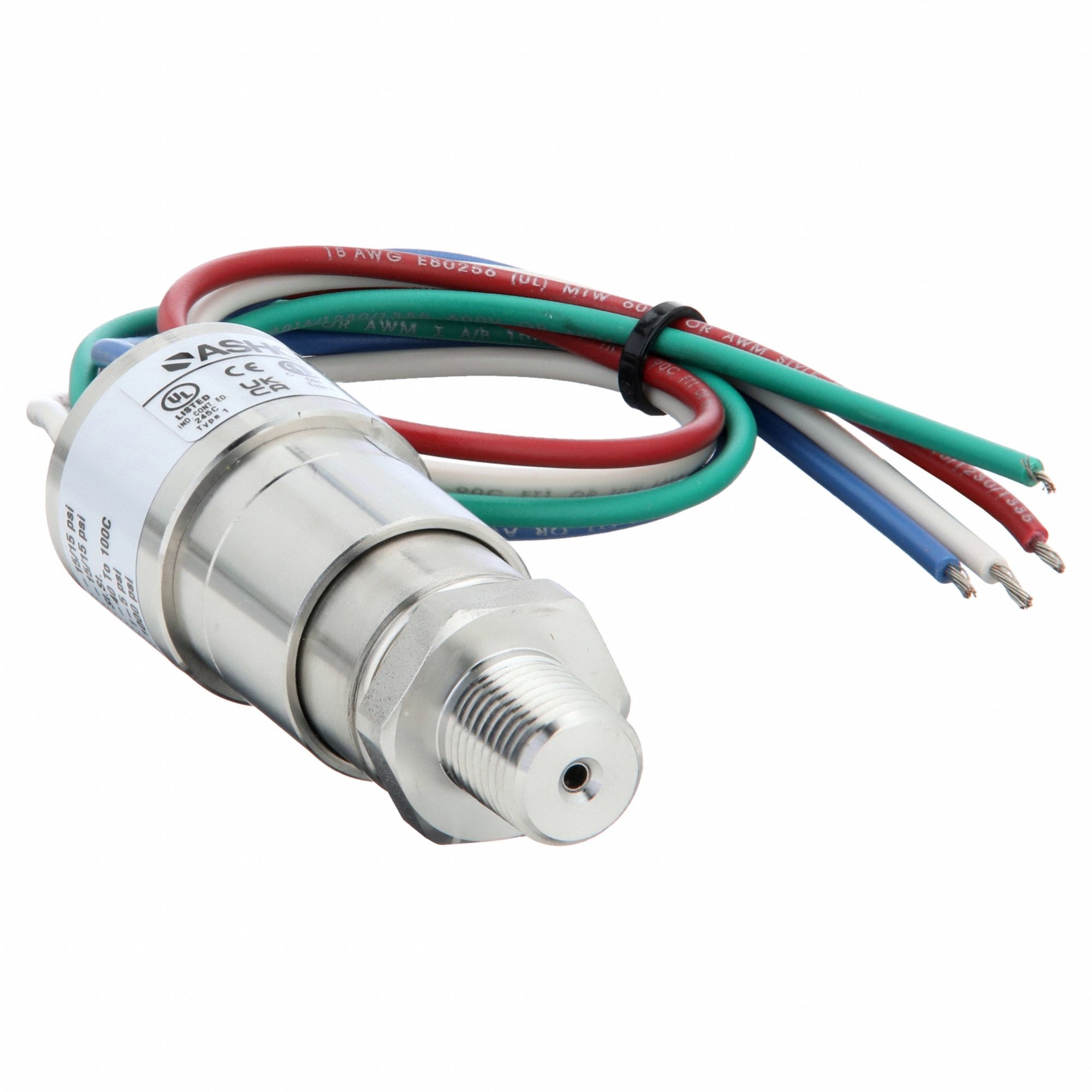 Pressure Switch: Diaphragm Actuator, 1NO/1NC, -15 psi – 15 psi, 1/4" MNPT