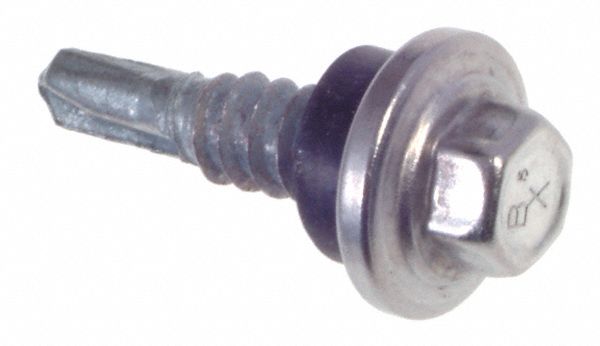 TEKS Self Drilling Screw: #12 Size, 1 In Lg, Steel, Climaseal, Hex ...