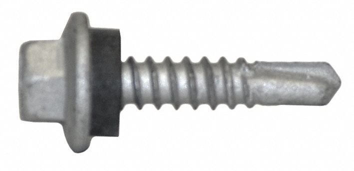 TEKS Self Drilling Screw: #12 Size, 1 In Lg, Steel, Climaseal, Hex ...