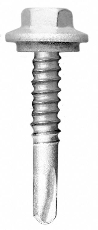 TEKS Self Drilling Screw: #12 Size, 1 In Lg, Steel, Climaseal, Hex ...