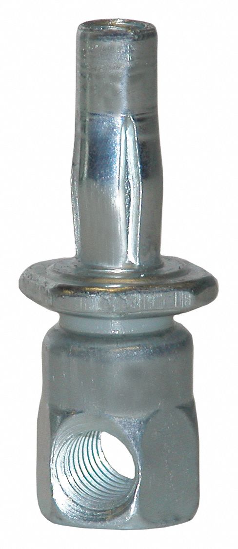 Rod Hanger: 25/64 in Overall Dia, 1 in Overall Lg, Steel, Zinc Plated, Zinc Plated, 25 PK