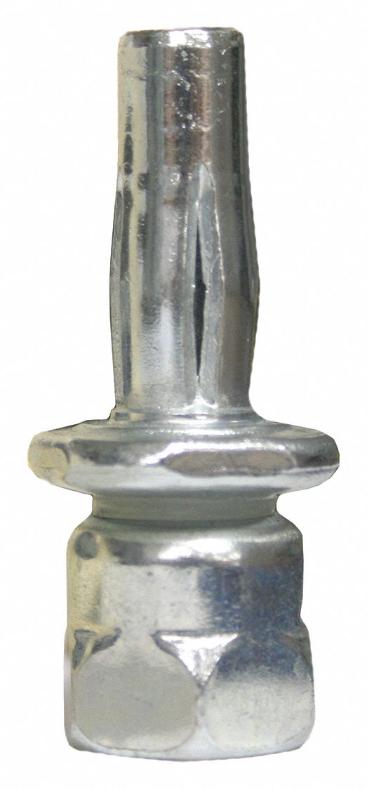 Rod Hanger: 25/64 in Overall Dia, 1 in Overall Lg, Steel, Zinc Plated, Zinc Plated, 25 PK