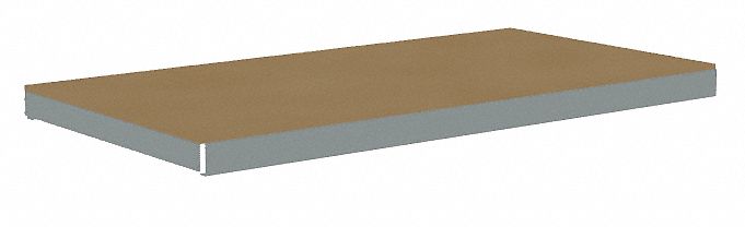 Shelf: 72 in   x 36 in, 2, 000 lb Load Capacity, Particleboard, Gray, Shelf