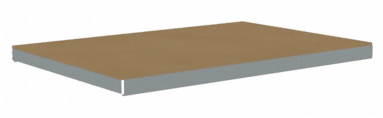 Shelf: 72 in   x 48 in, 2, 000 lb Load Capacity, Particleboard, Gray, Shelf
